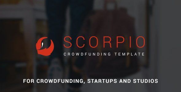 Scorpio: Crowdfunding and Startup PSD Theme  Finance &amp; Banking Design 
