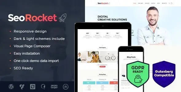 Seo Rocket | Advertising & Marketing WordPress Theme  Ecommerce Design 