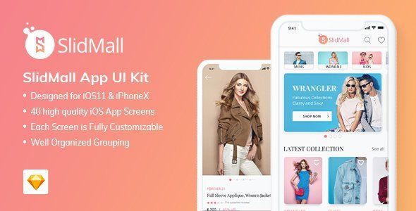 SlidMall E-Commerce Mobile App - UI Kit  Ecommerce Design Uikit