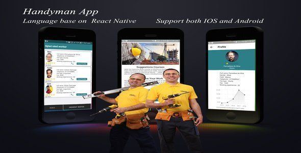 Smart Construction - Find best worker in your city [React native with Backend] React native Ecommerce Mobile App template