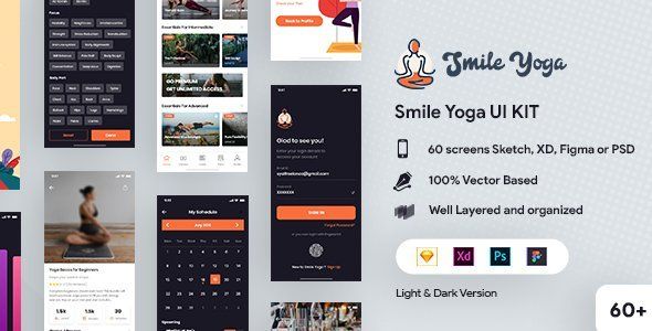 Smile 2.0 - Yoga UI Kit  Ecommerce Design Uikit