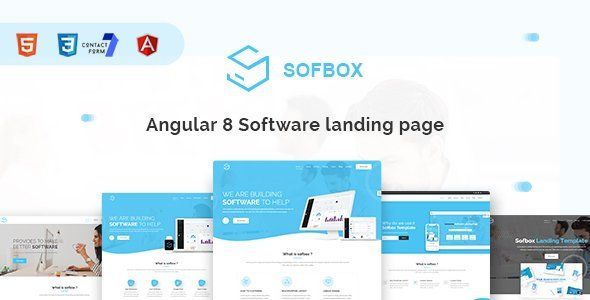 Sofbox - Angular 8 Software SaaS Landing Page   Design App template