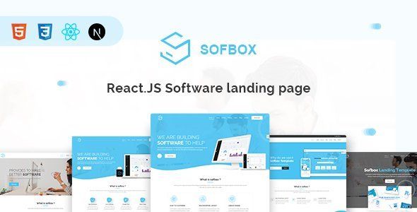 Sofbox - React JS Software Landing Page   Design App template