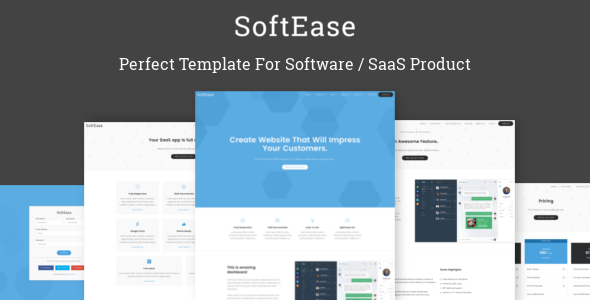 SoftEase - Multipurpose Software / SaaS Product Template   Design App template