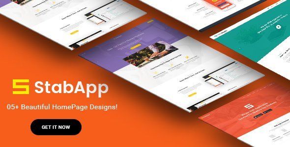StabApp - App Landing Page - PSD Template  Ecommerce Design App template