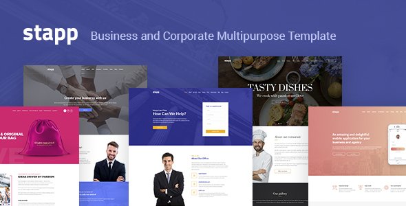 Stapp – Business Multipurpose PSD Template  Food &amp; Goods Delivery Design App template