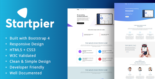 Startpier - SaaS Templates for Startups  Multipurpose Design 