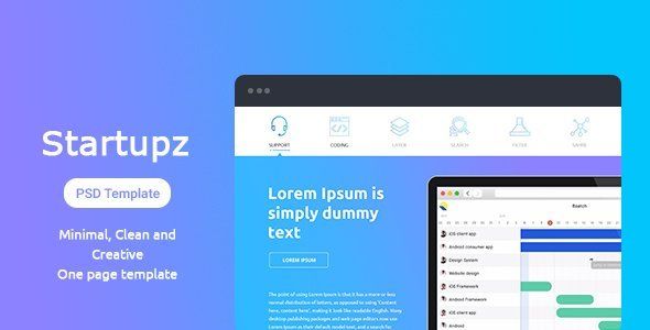 Startupz - One Page PSD Template   Design 