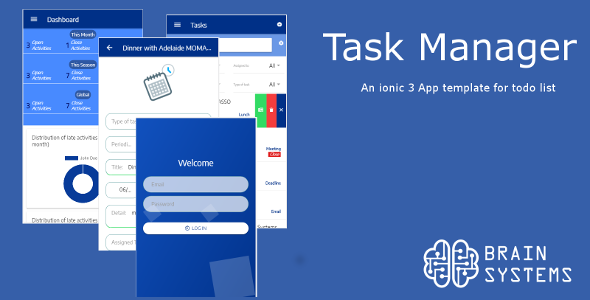 Task Manager - Ionic 3 App Theme Ionic  Mobile App template