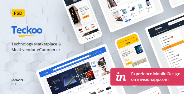 Teckoo - Electronic & Technology Marketplace eCommerce PSD Template   Design 