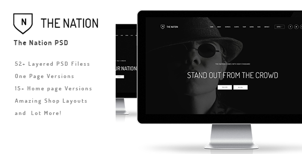 The Nation - Business and Creative PSD  Ecommerce Design 