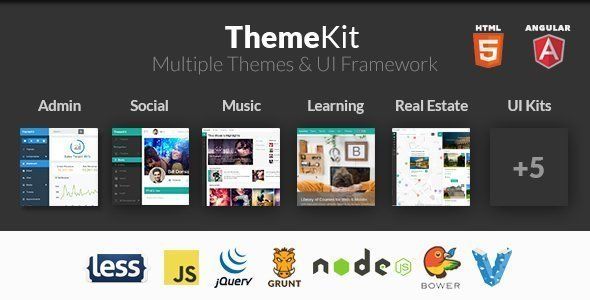 ThemeKit - Bootstrap Admin Theme Kit  Music &amp; Video streaming Design 