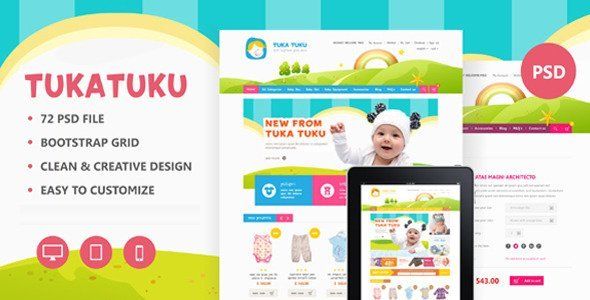 Tukatuku Shop - Bootstrap eCommerce PSD templates  Ecommerce Design 