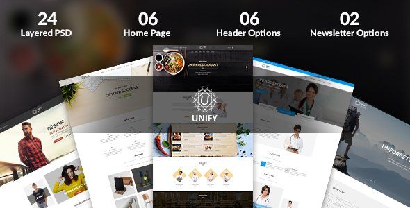 Unify - Multipurpose PSD Template  Ecommerce Design App template