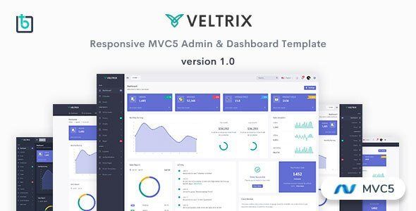 Veltrix - MVC5 Admin & Dashboard Template   Design Uikit