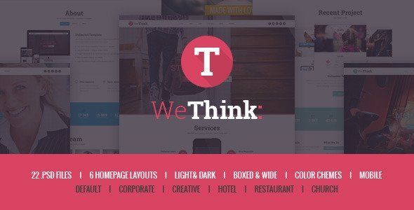 We Think - Responsive Multipurpose PSD Template  Events &amp; Charity Design 