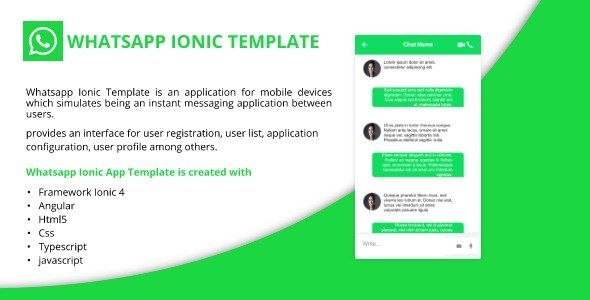 Whatsapp Ionic Template Ionic Chat &amp; Messaging Mobile App template