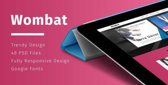 Wombat – Multi-Purpose eCommerce PSD Template  Ecommerce Design 