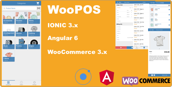 WooPOS Point Of Sale with IONIC.+ Woocommerce Ionic Ecommerce Mobile App template