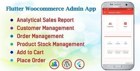 Woocom Admin - Flutter Woocommerce Admin Mobile App Flutter Ecommerce Mobile App template