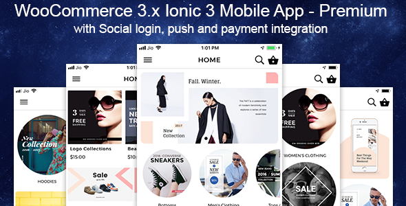 Woocommerce Mobile App Premium Theme Ionic 3 Ionic Ecommerce Mobile App template