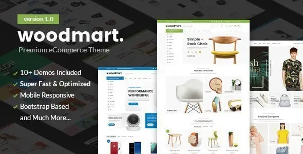 Woodmart - Responsive Shopify Template  Ecommerce Design 