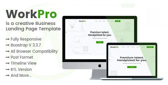 WorkPro - Creative Business Landing Page Template  Events &amp; Charity Design 