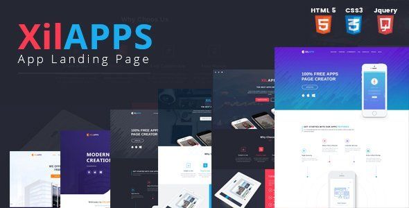 XILAPPS - HTML App Landing Page Template   Design App template