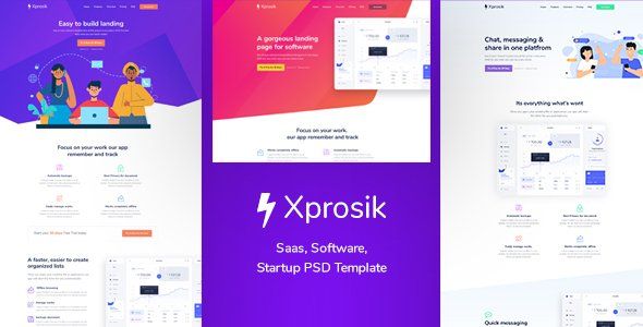 Xprosik - Landing Page for Saas & Software   Design 
