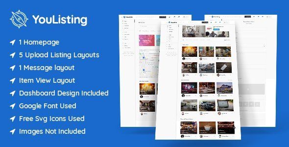 YouListing - Classified Listing and Directory Social Networking PSD Template  Chat &amp; Messaging Design 