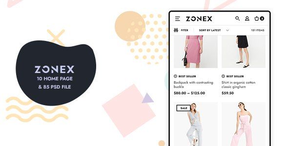 Zonex | Fashions eCommerce PSD  Ecommerce Design 