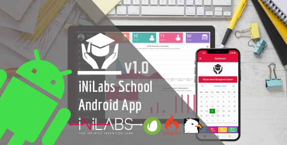 iNiLabs School Android App - Ionic Mobile Application Ionic Sport &amp; Fitness Mobile Library