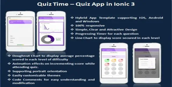 quizTIme - Ionic 3 App for Quiz Ionic  Mobile App template