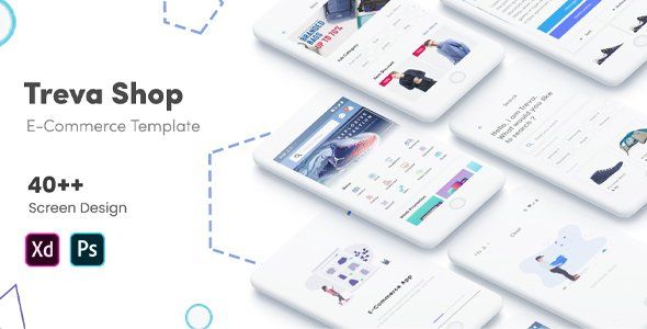 Treva shop is the powerful E-Commerce Mobile App UI Kit with clean and awesome design. designed to your e-commerce projects and accelerate your design workflow . This pack helps you to prototype and design any e-commerce app with ease. Kit is fully customizable and easy to use. Key Features 41 Premium Screens 984 × 1920 Resolution 100% Vector and Customizable Layered & Well Organized Easy to change color style Help file Compatible with PSD and Adobe XD file