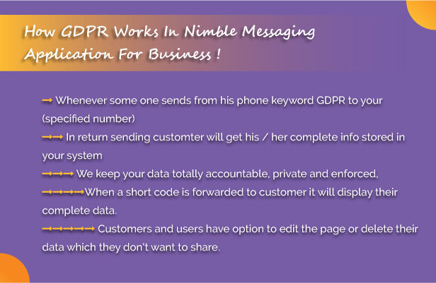 First time ever general data protection regulation feature / how does it works in Nimble Messaging Application For Business