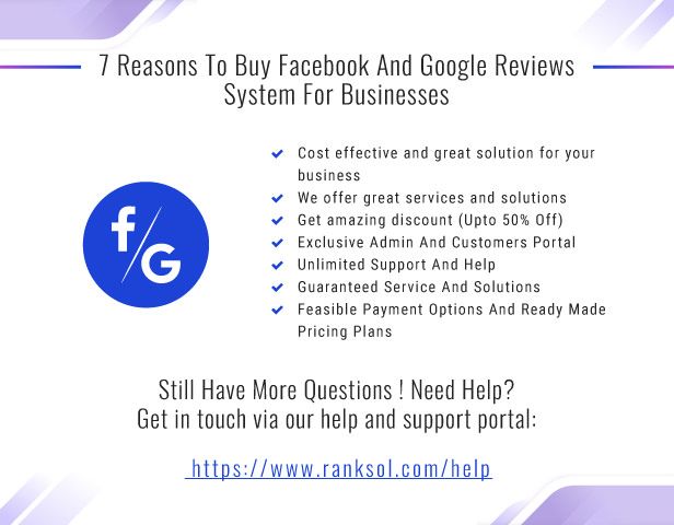 7 Reasons To Buy Facebook And Google Reviews System For Businesses