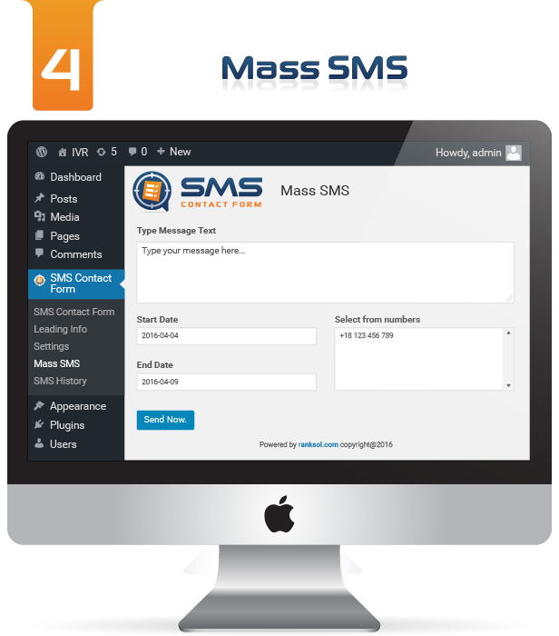 WP SMS Contact Form Settings Image 4