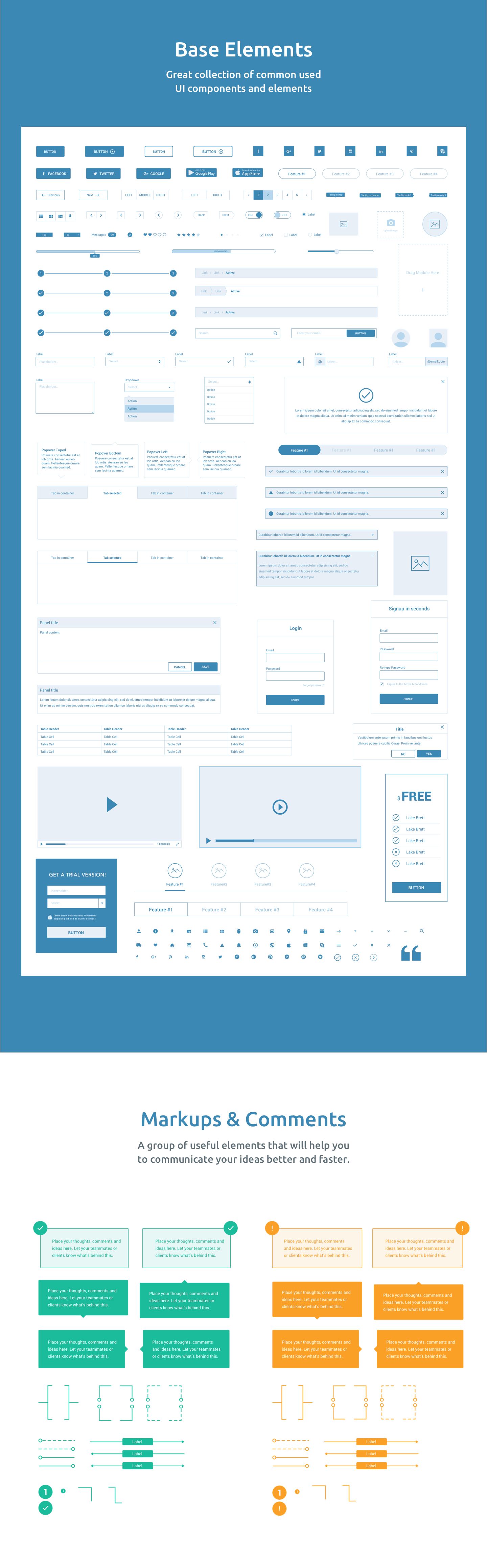Wireland - Wireframe Library for Web Design Projects - Sketch Template - 6
