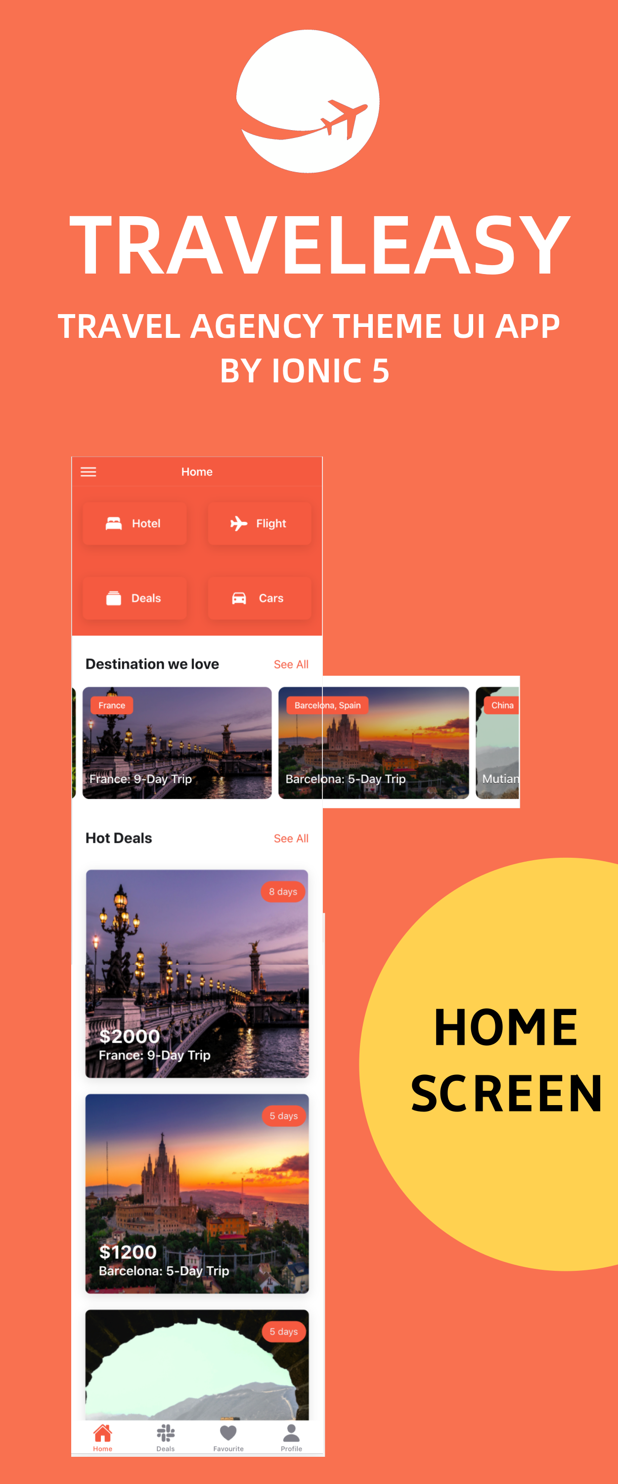 TravelEasy - A Travel Agency Theme UI App By Ionic 5 (Car, Hotel, Flight Booking) - 2