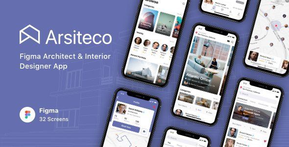 Arsiteco - Figma Architect & Interior Designer App   Design Uikit