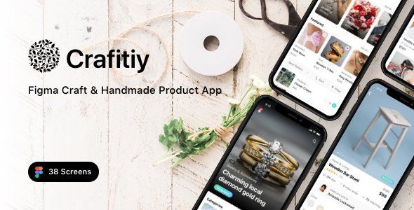 Crafitiy - Figma Craft & Handmade Product App  Ecommerce Design Uikit
