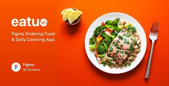 Eatuo - Figma Ordering Food & Daily Catering App  Food &amp; Goods Delivery Design Uikit