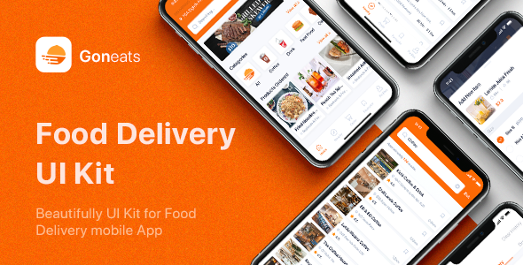 GonEats - Food Delivery UI Kit for Sketch  Food &amp; Goods Delivery Design Uikit