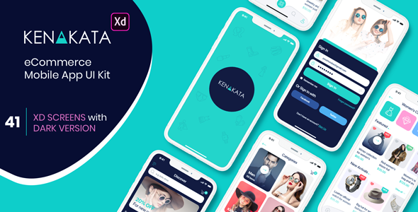 Kenakata - eCommerce Mobile App UI Kit  Ecommerce Design Uikit