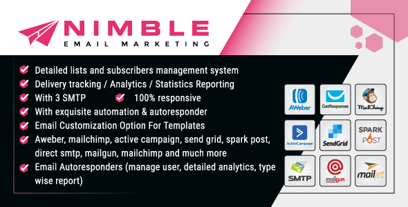 Nimble Bulk Email Marketing Web Application For Business – Php Laravel Script    