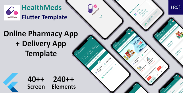 Online Medicine Ordering App Template Flutter | Online Pharmacy App Template Flutter Flutter  Mobile App template