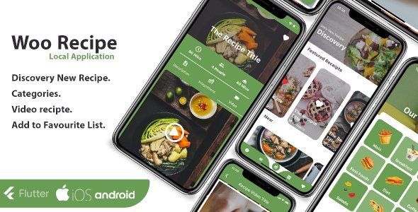 Recipe Flutter Application - ios and android Flutter News &amp; Blogging Mobile App template