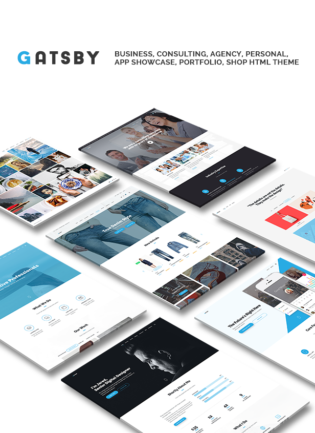 Gatsby - Business, Consulting, Agency, App Showcase, Portfolio HTML Theme - 2