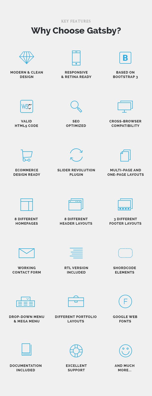 Gatsby - Business, Consulting, Agency, App Showcase, Portfolio HTML Theme - 3