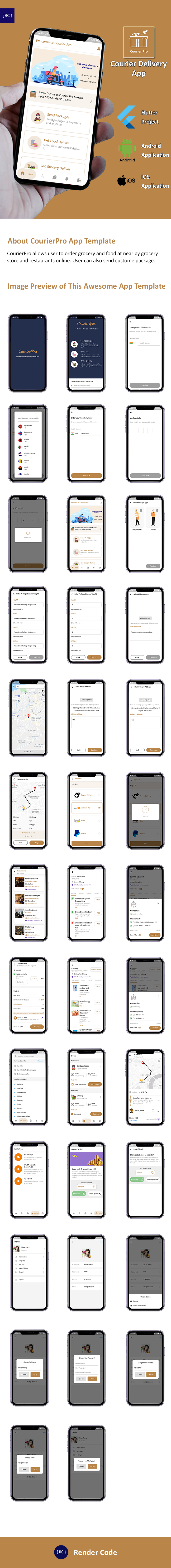 Courier Delivery Flutter Template | 2 Apps | User App & Delivery App - 6